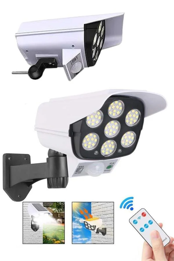 Güvenlik Işıkları: Uzaktan Kumandalı LED Solar Lamba - IP65 Dayanıklı Aydınlatma