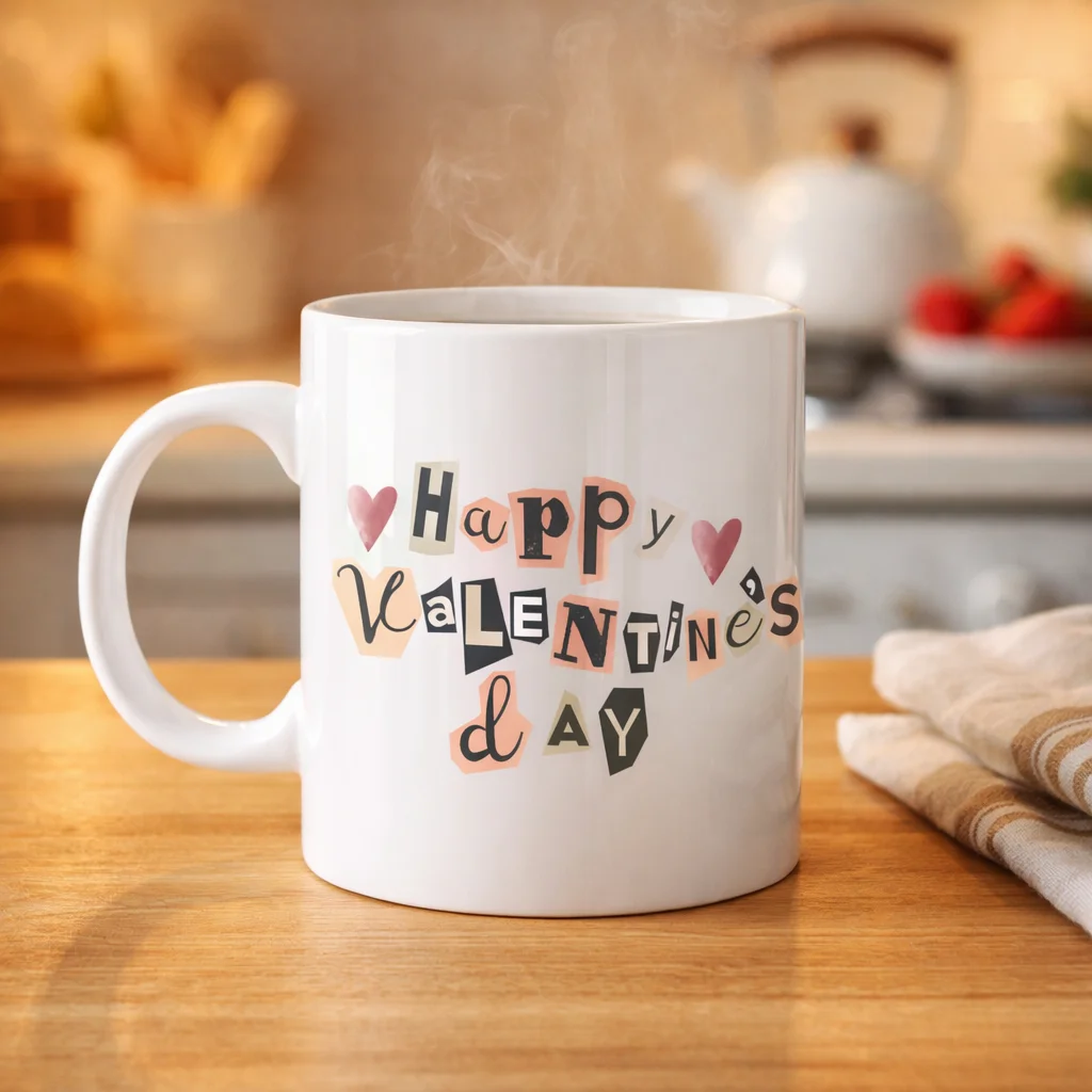 Northcity Happy Valentine’s Day Porselen Kupa – Sevgililer Günü İ