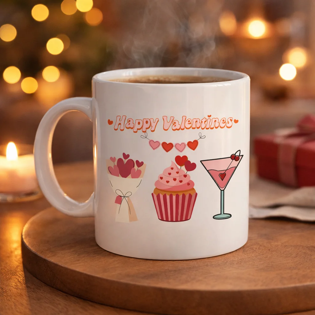 Northcity Happy Valentines Kupa – Sevgililer Günü Özel Tasarım Po