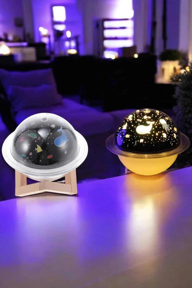 Hava Nemlendirici ve Gece Lambası - USB Projeksiyonlu Aromaterapi ve Konfor