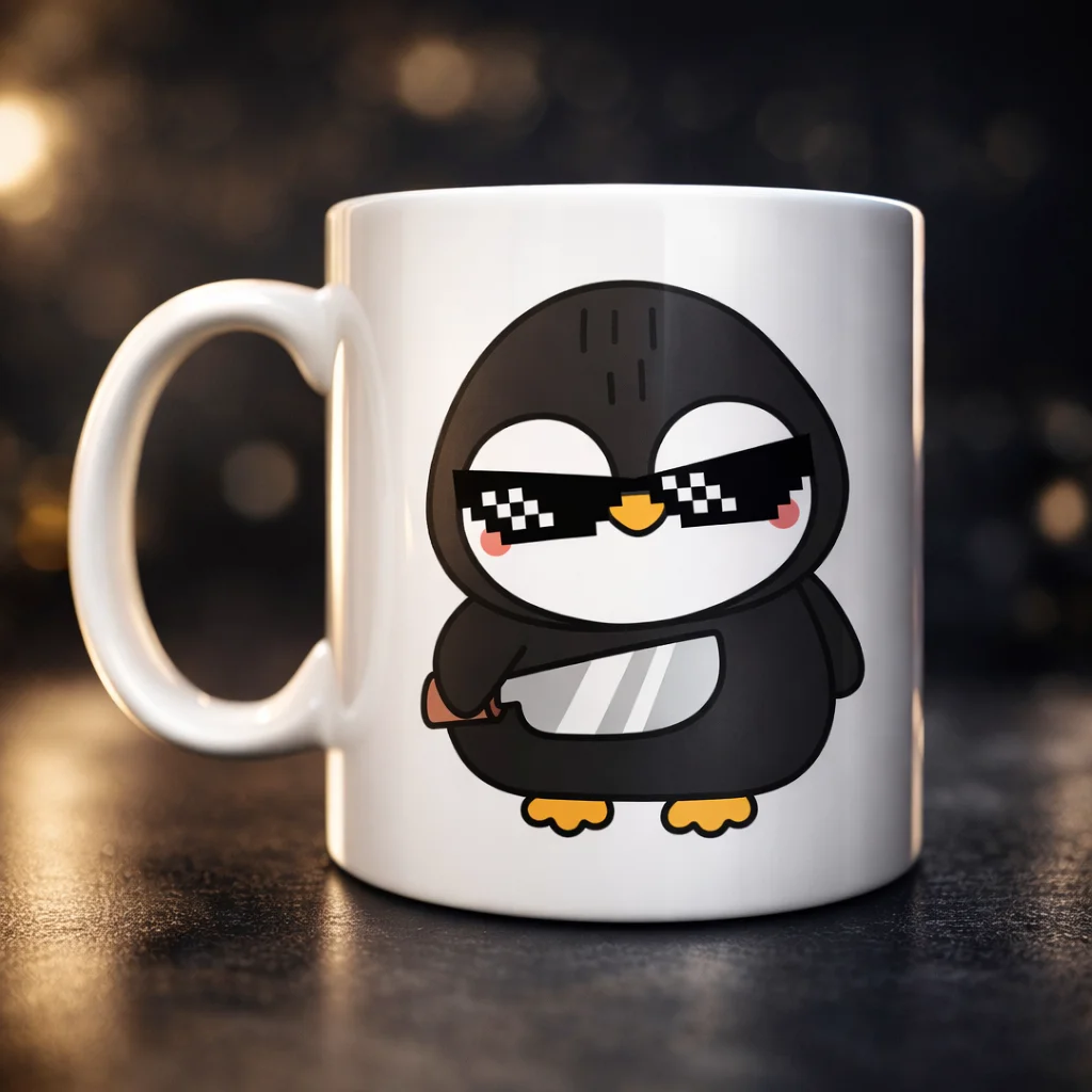 Havalı Penguen Tasarımlı Porselen Kupa - Eğlenceli, Cool & Enerjik Kahve Kupası Fiyatı, Yorumları ve Özellikleri