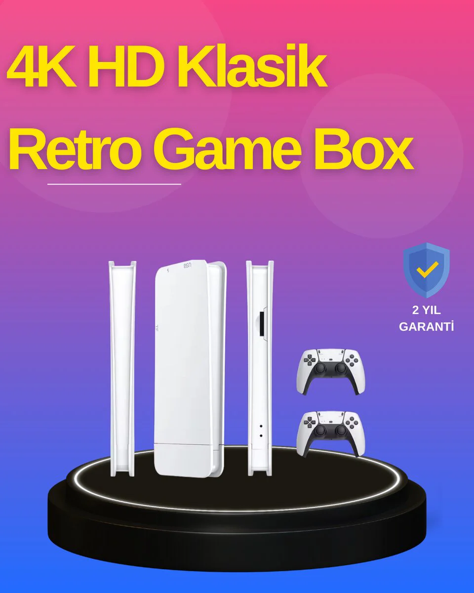 Northcity HDMI Çıkışlı Kablosuz 2 Kollu 4K Retro Oyun Kutusu - Pl