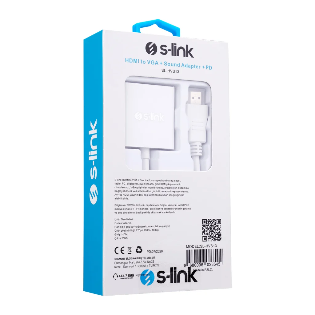 Northcity HDMI To VGA + Audio Çevirici (S-LINK SL-HVS13) - 45cm B