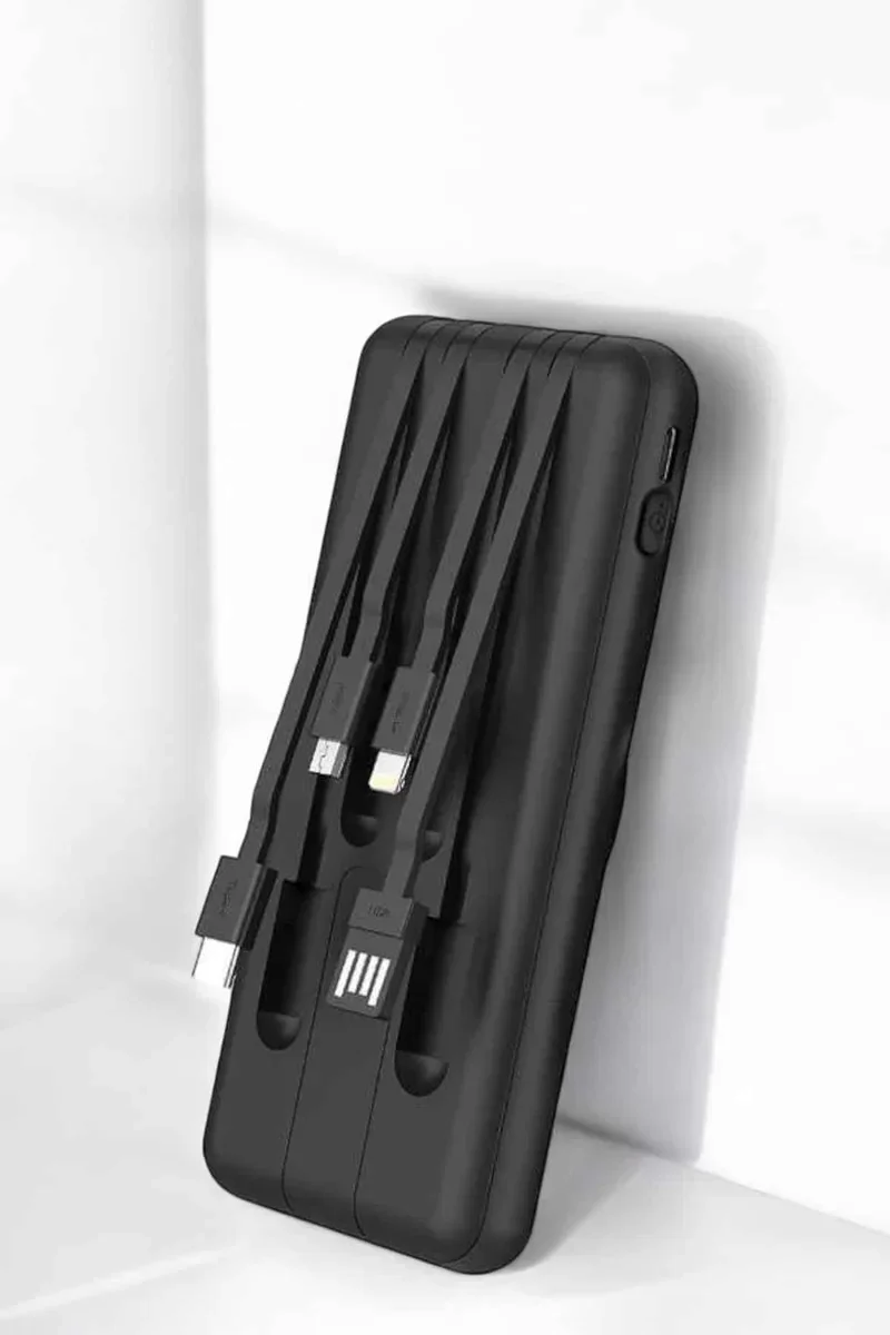Hızlı Şarj Dijital Göstergeli Çoklu Şarj Powerbank - Kablosuz ve Kablo Uyumlu