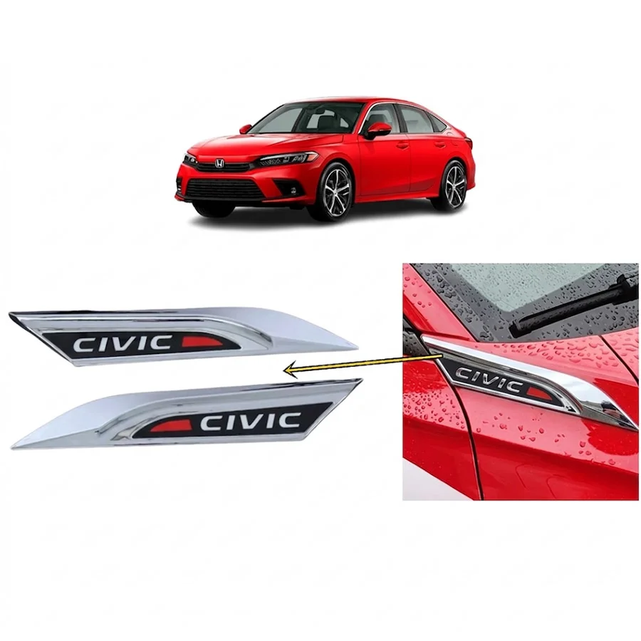Northcity Honda Civic FE1 2022 ve Sonrası Krom Çamurluk Üstü Vent