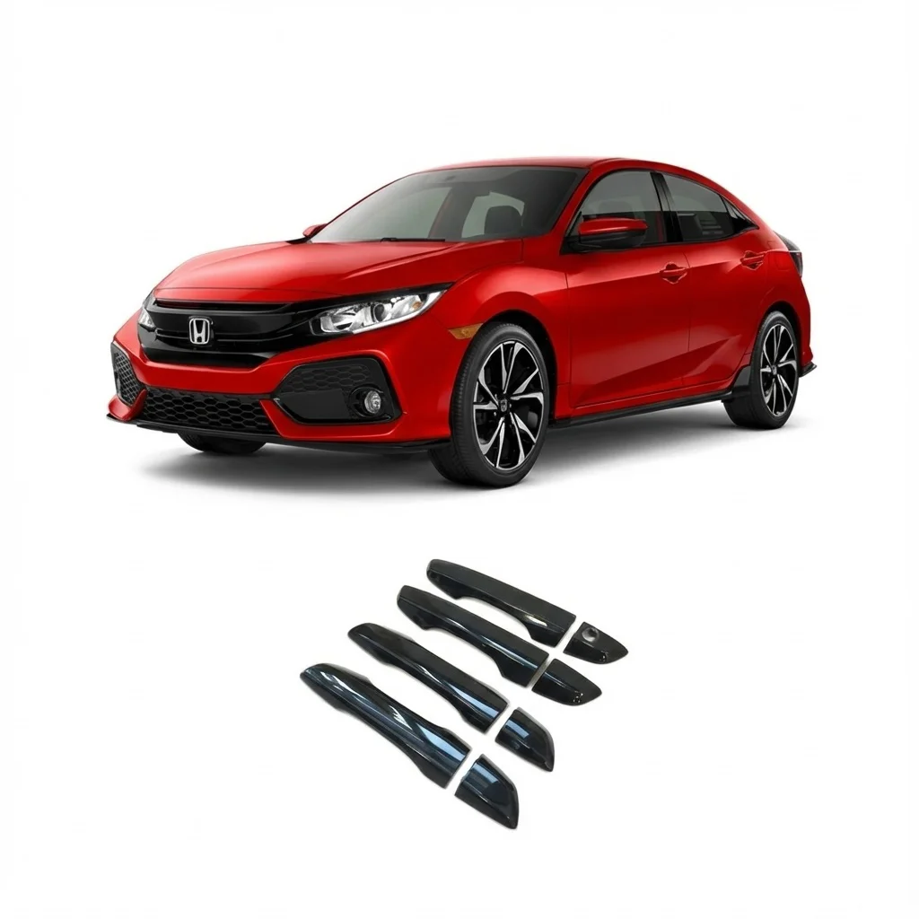 Northcity Honda Civic FC5 2016-2021 Uyumlu Kapı Kolu Piyano Black