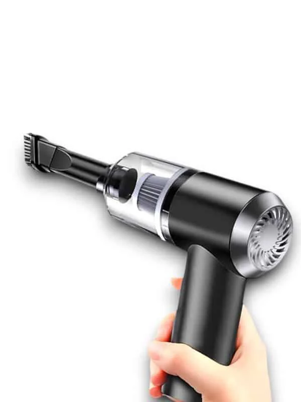HS-22 Araç İçi Süpürge - 120W Güçlü Motorlu, 5500Pa Emiş, Katlanabilir Sap ve USB Şarj