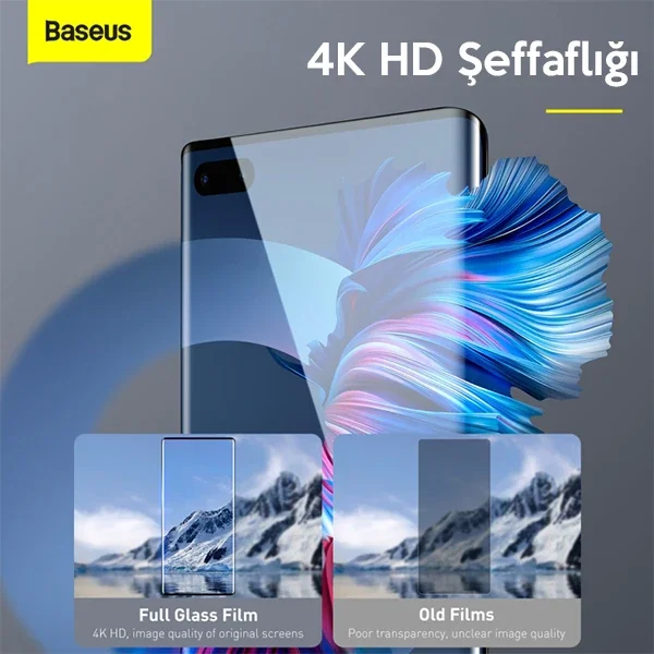 Huawei Mate40 Pro/Pro+/RS Porsche Design 0.25mm Kırılmaz Cam Ekran Koruyucu - 9H Sertlik
