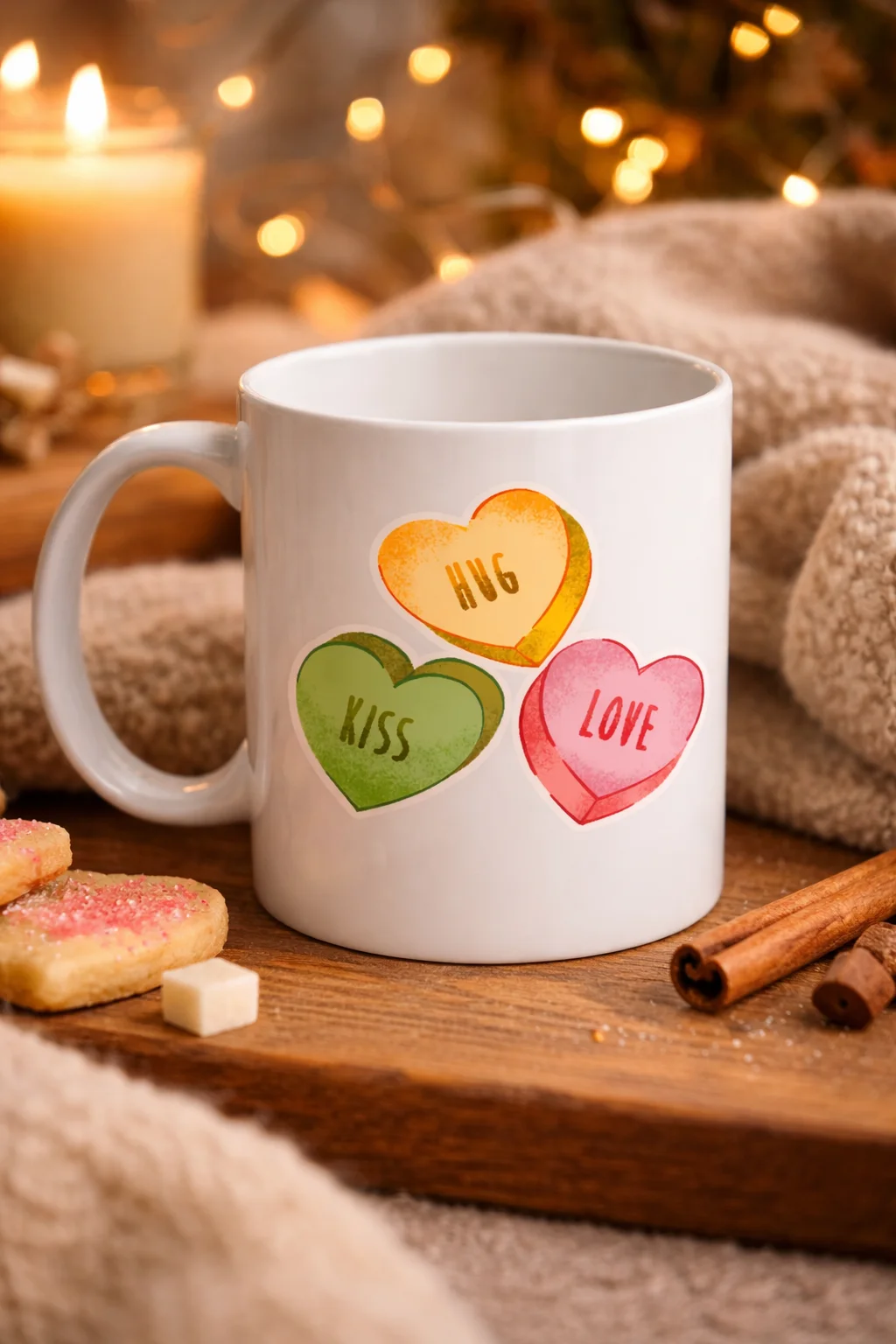 Northcity Hug Kiss Love Model 10 Porselen Kupa – Sevgi Dolu ve En