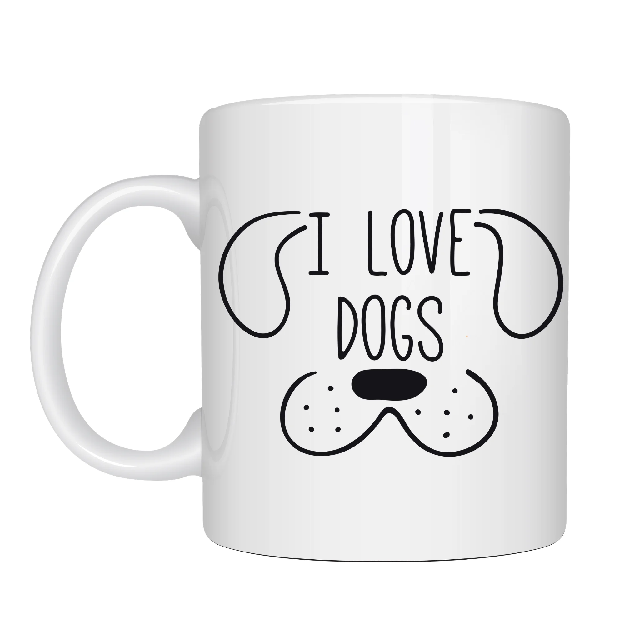 Northcity I Love Dogs Kupa - Sevimli Köpek Tasarımlı Porselen Kah