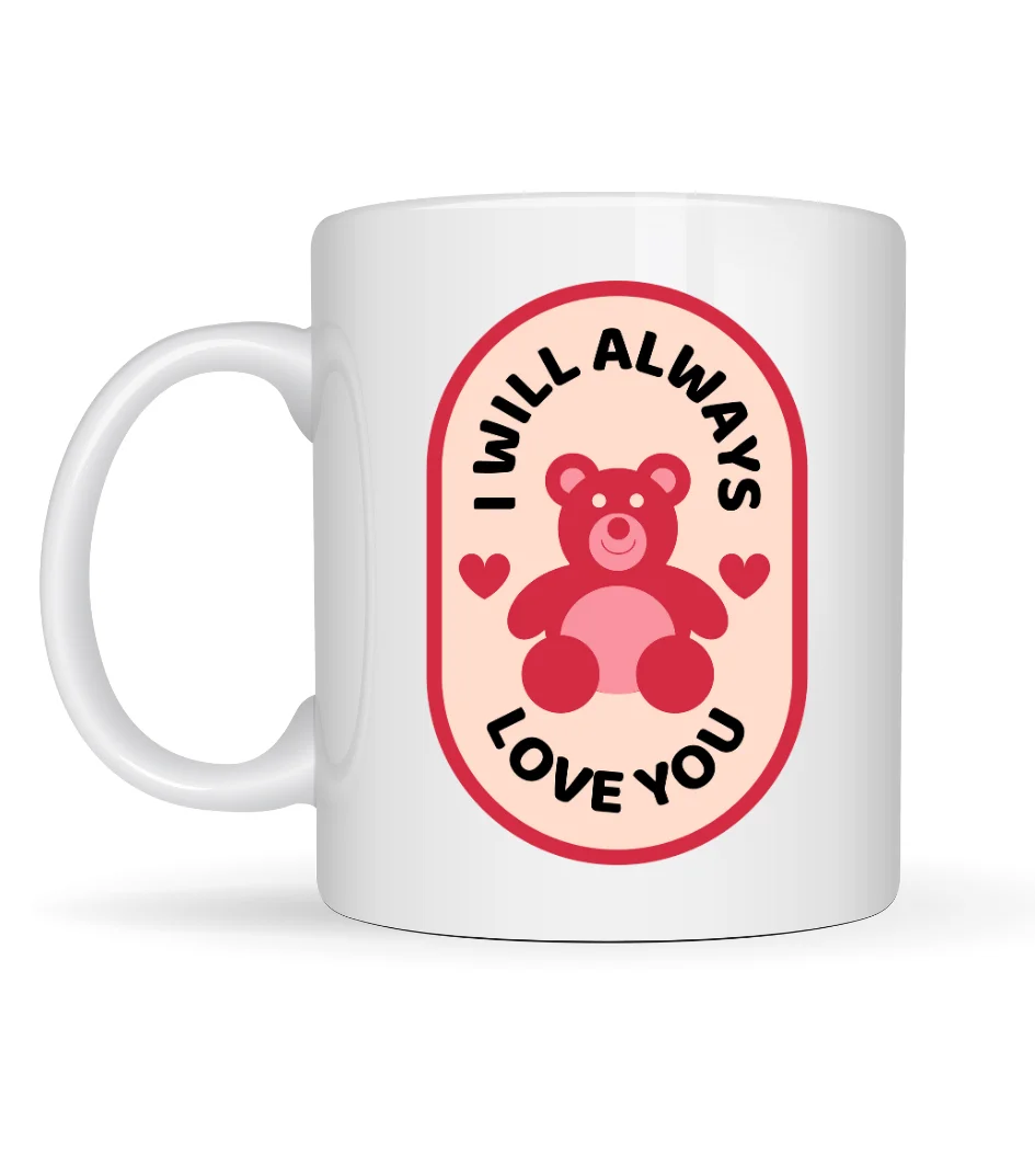 Northcity I Will Always Love You Ayıcık Desenli Porselen Kupa Mod