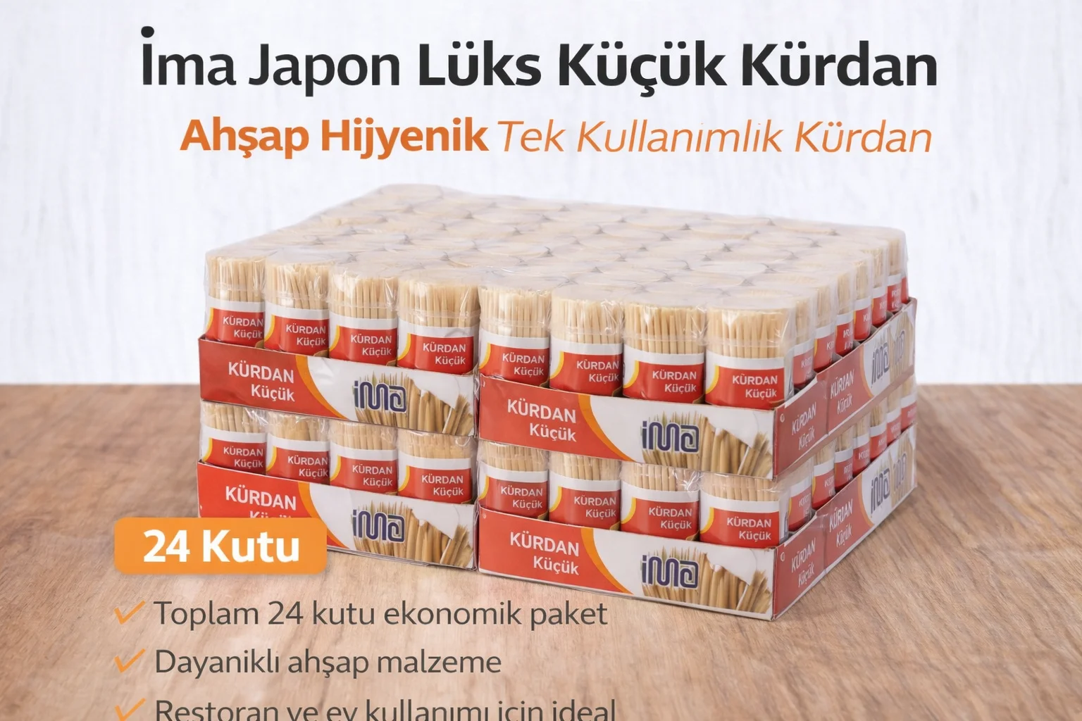 Northcity İma Japon Lüks Küçük Kürdan Ahşap Hijyenik Tek Kullanım
