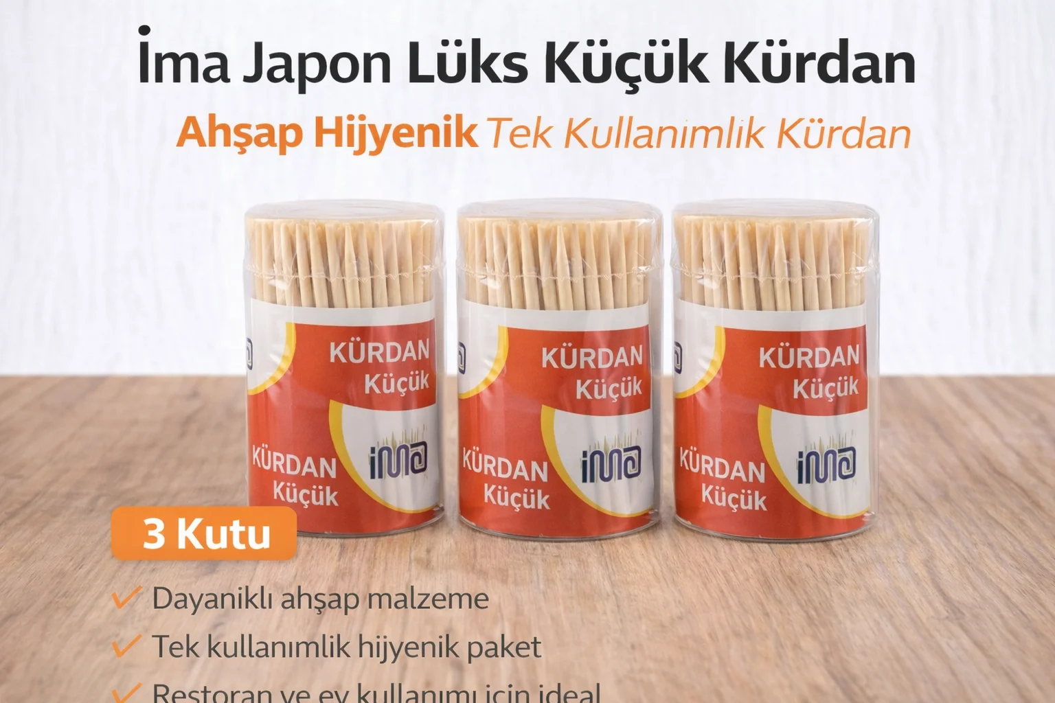 Northcity İma Japon Lüks Küçük Kürdan Ahşap Hijyenik Tek Kullanım