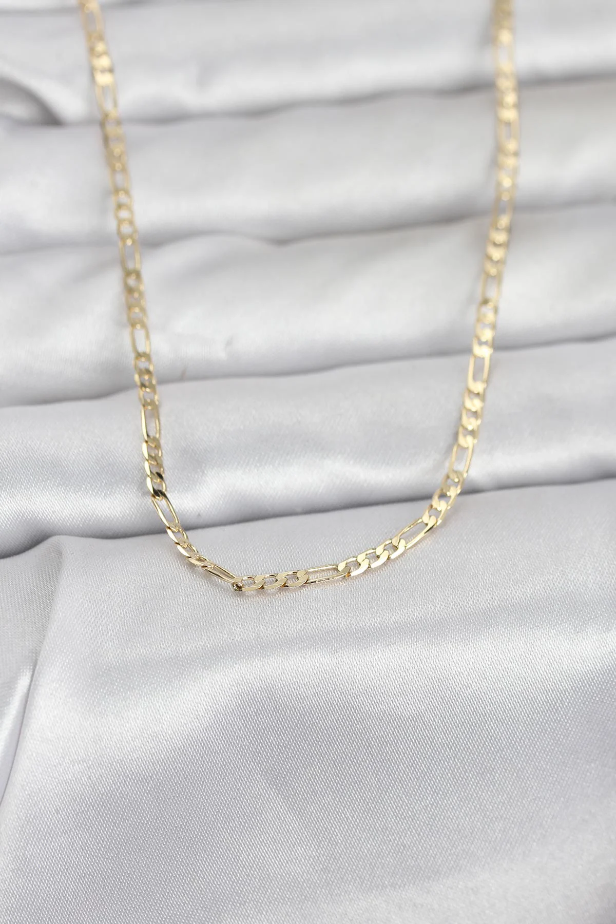 Northcity İnce Kuşgözü Zincir Model 60 cm Kadın Kolye (14K Gold Kaplama)
