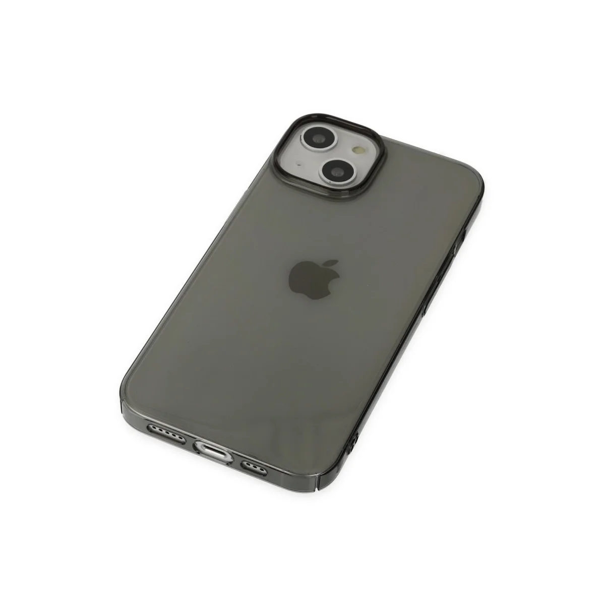 Northcity İnce PC Sert Şeffaf Kılıf - Siyah iPhone 14 Plus Koruma Kılıfı