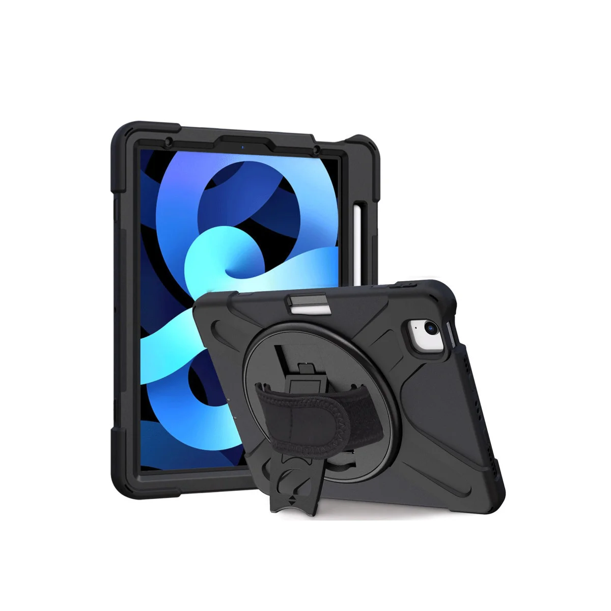 Northcity iPad Mini 6 Kılıf - Siyah Tablet Koruyucu & 360 Dönüşlü Stand & Çanta
