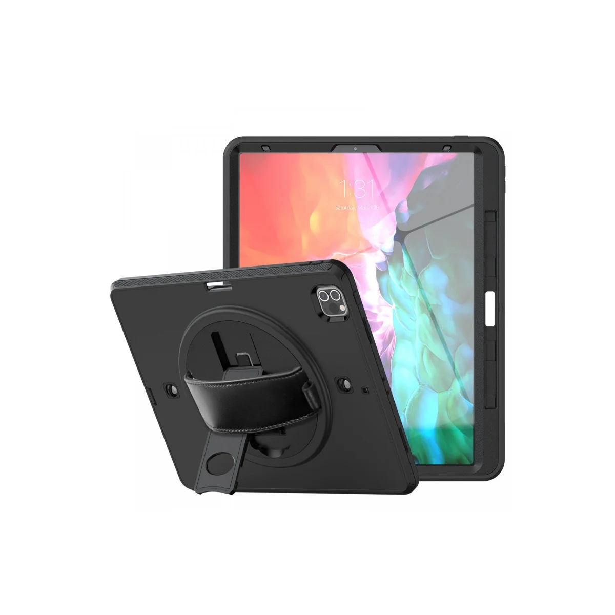Northcity iPad Pro 12.9 (2021) Otterbox Strap-C Tablet Kılıf - Siyah