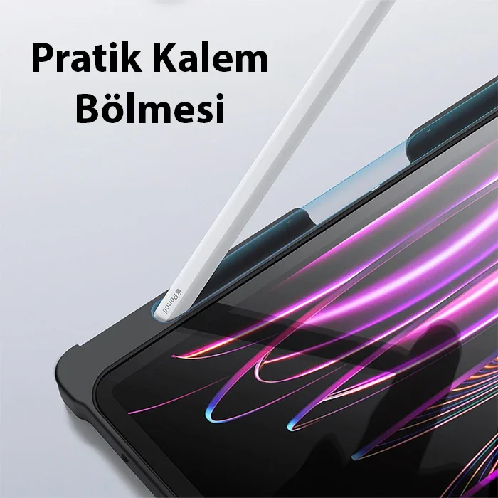 iPad Pro 12.9 2022/2021/2020 Kablosuz Bluetooth Klavye Touchpad Kılıf - Laptop Konforunda Tablet Kullanımı