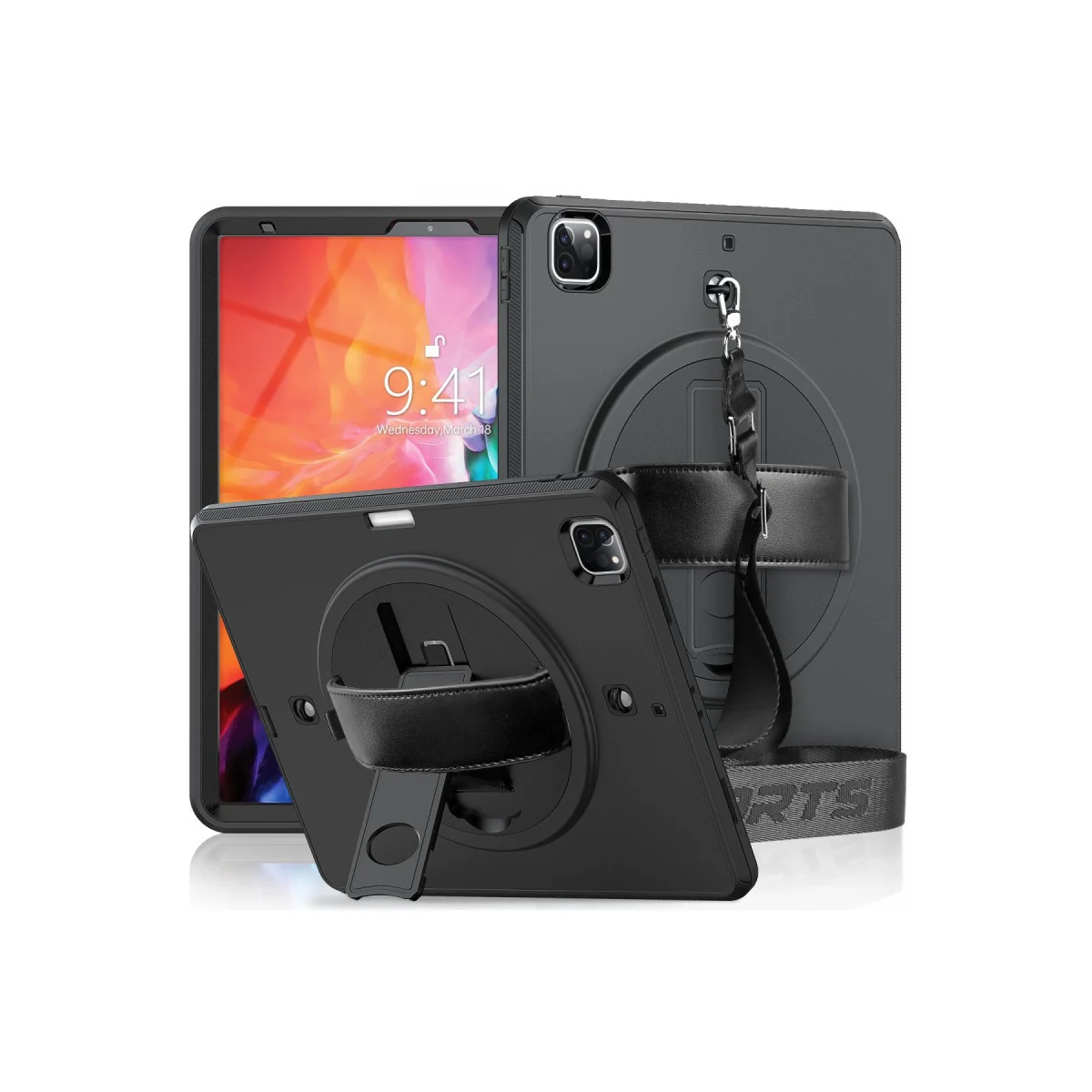 Northcity iPad Pro 12.9 (2021) Otterbox Strap-C Tablet Kılıf - Siyah