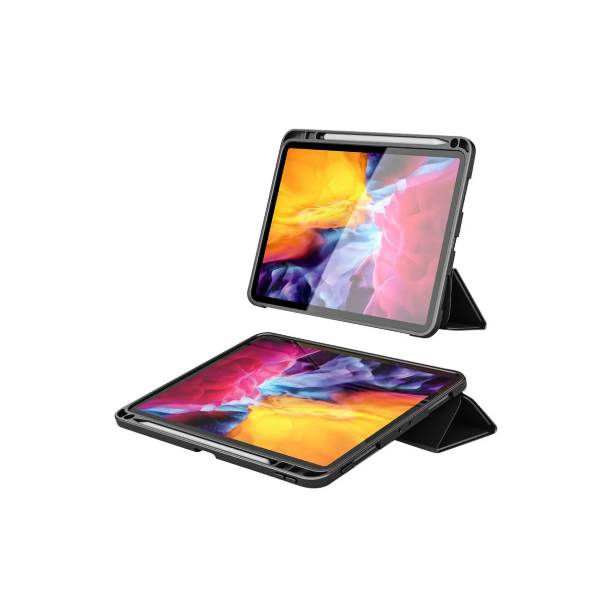 Northcity iPad Pro 11 (2020) Focus Silikon Kılıf - Siyah Kalem Bölmesi ve Stand Özelliği
