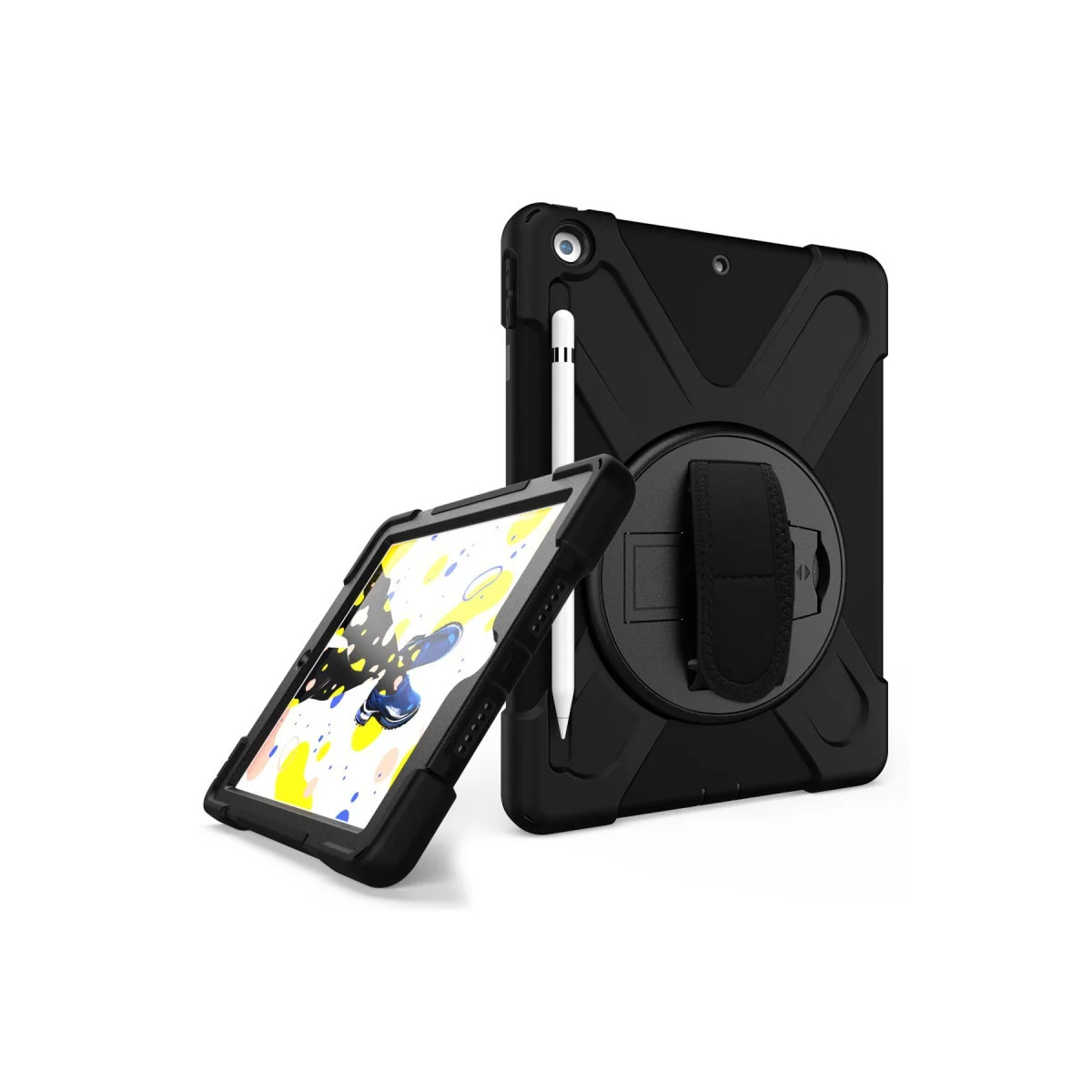 Northcity iPad Pro 13 (2024) Siyah Kapsül - 360 Dönüşmeli Tablet Kılıfı ve Stand