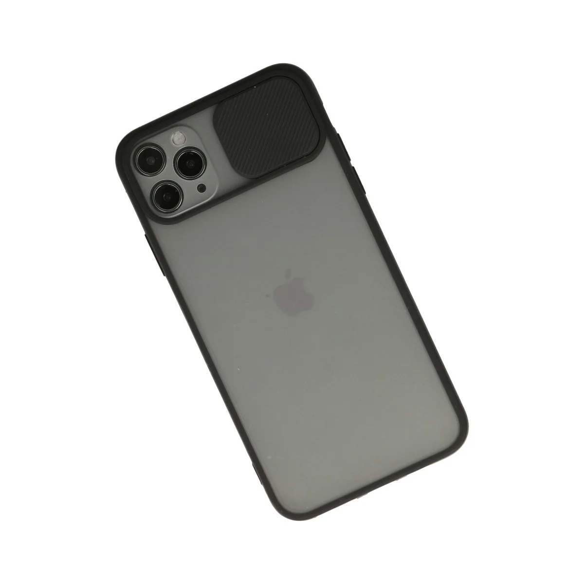 Northcity iPhone 11 Pro Max Kamera Sürgülü Buzlu Silikon Kılıf - Siyah