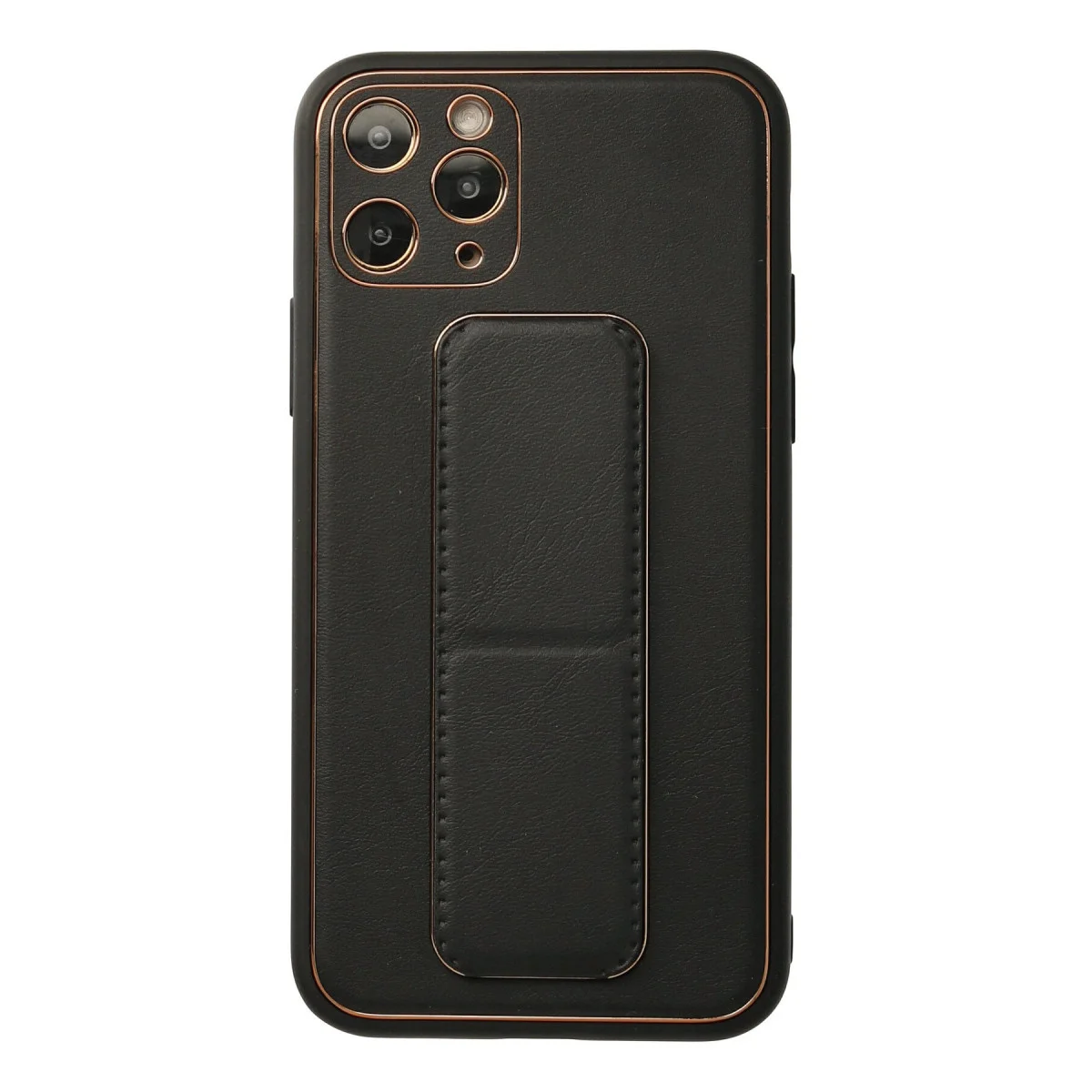 Northcity iPhone 11 Pro Coco Deri Standlı Siyah Kılıf - Premium Tasarım ve Maksimum Koruma