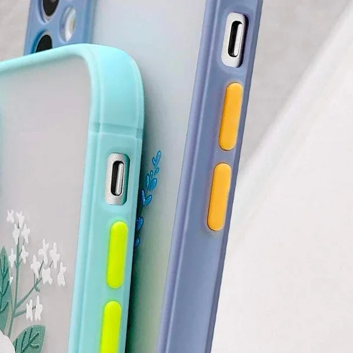 iPhone 11 Pro 5.8" Çiçek Desenli Kamera Korumalı Silikon Kılıf - Sararma Yapmaz