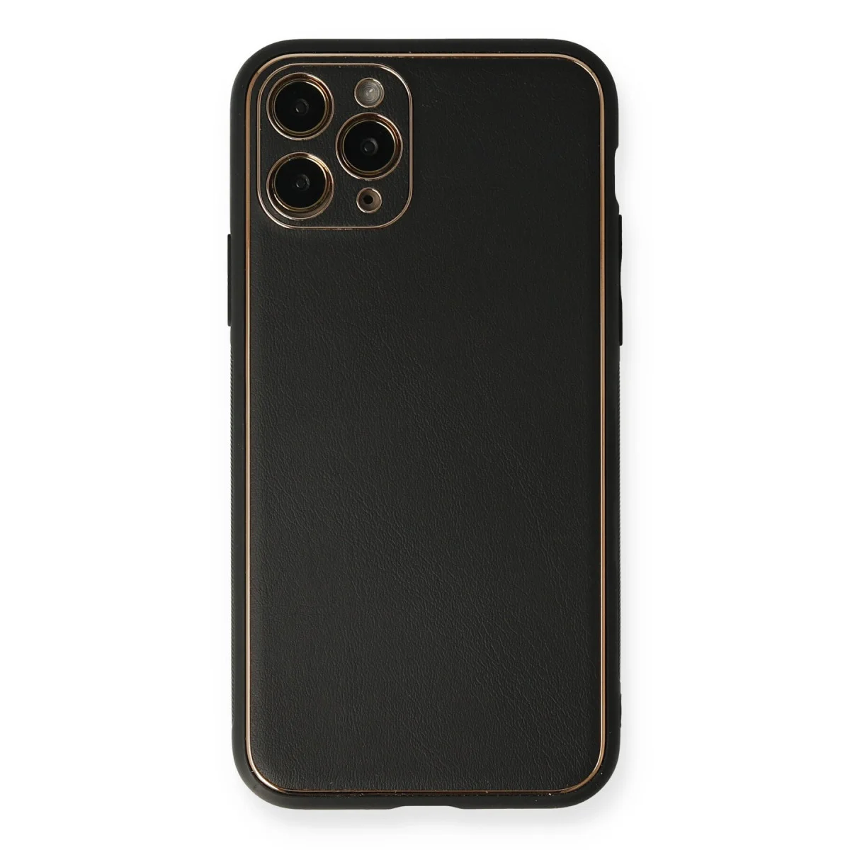 Northcity iPhone 11 Pro Max Coco Deri Silikon Kılıf - Siyah, Esnek ve Tam Koruma
