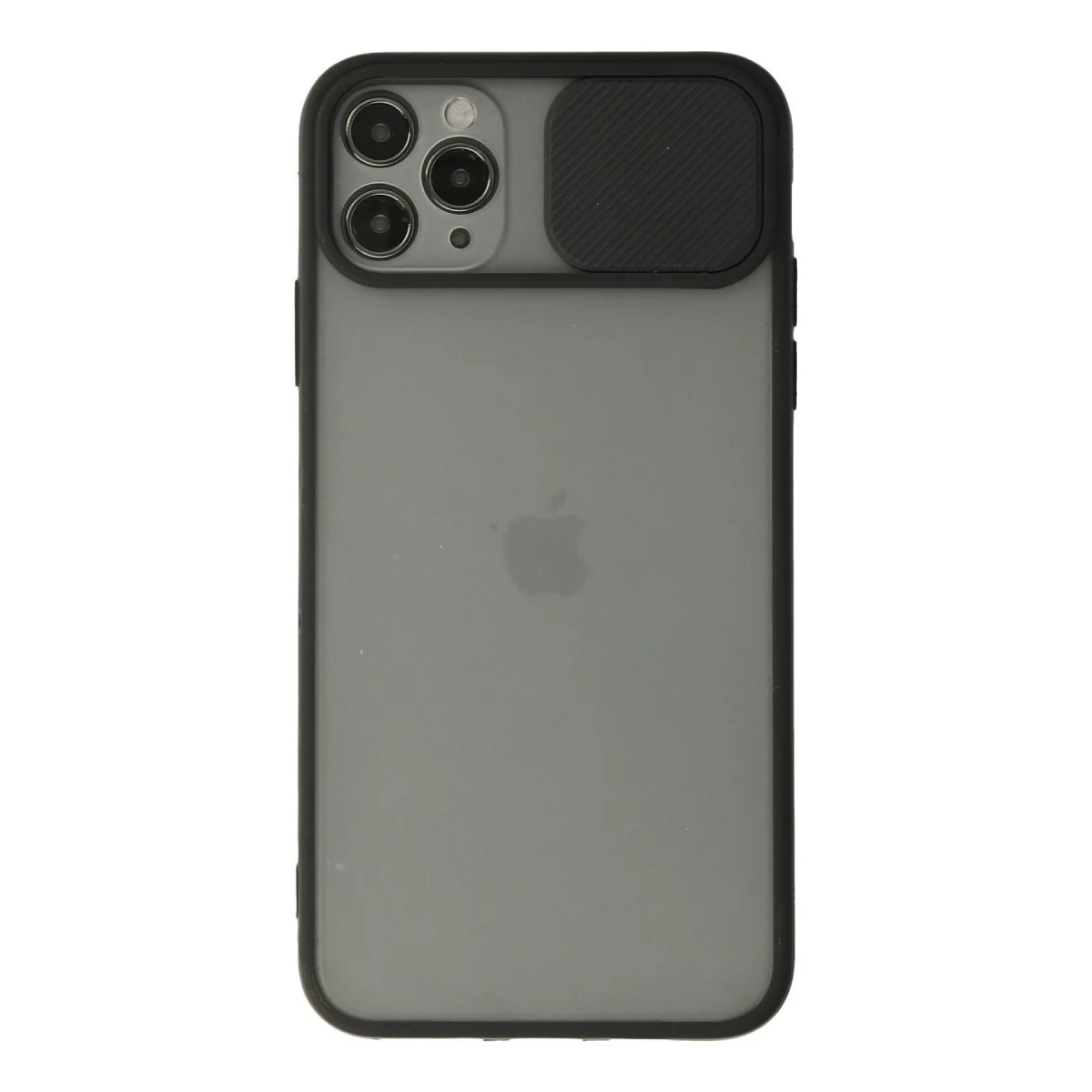 Northcity iPhone 11 Pro Max Kamera Sürgülü Buzlu Silikon Kılıf - Siyah