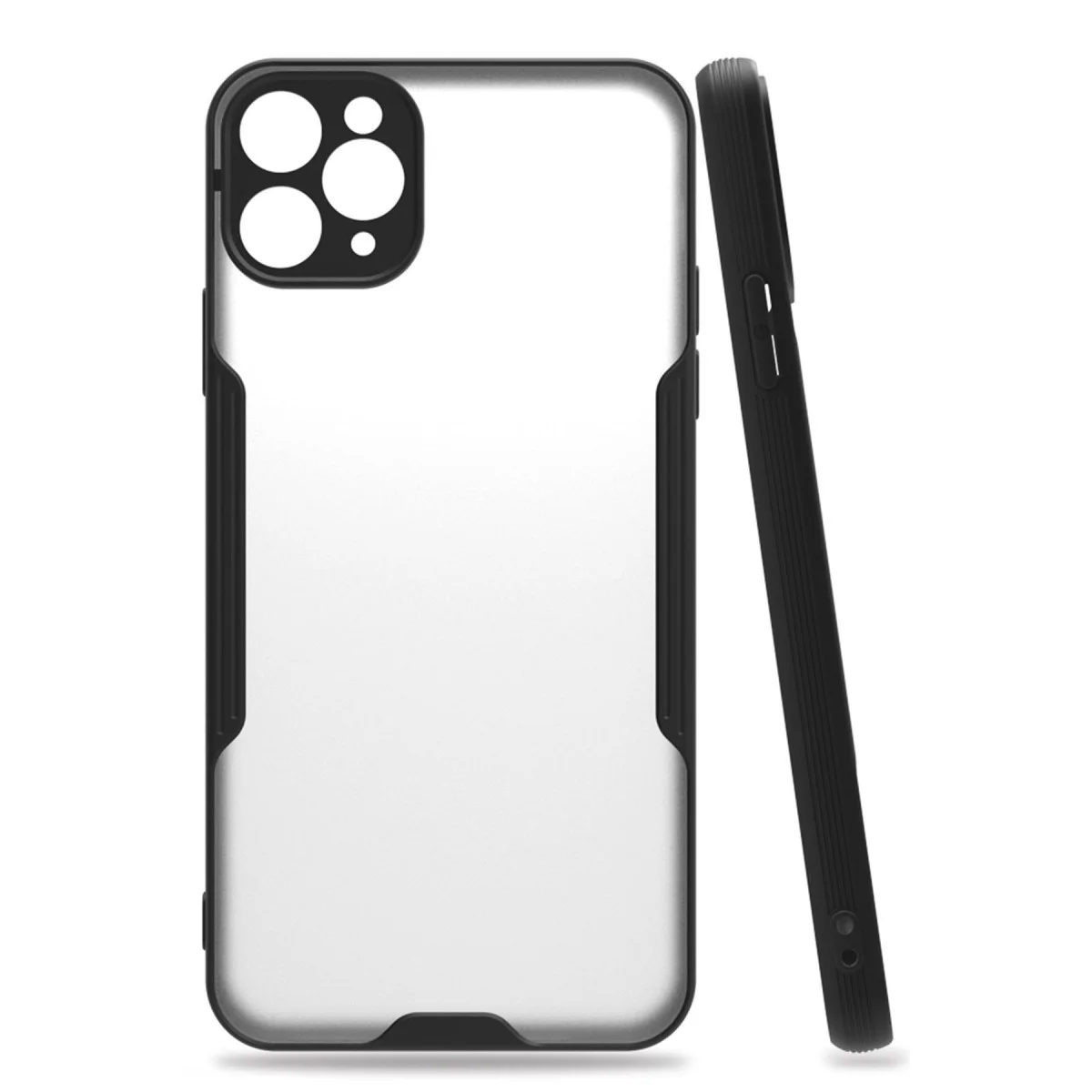 Northcity iPhone 11 Pro Platin Silikon Kılıf Siyah – Yüksek Kaliteli TPU + Fiber Tasarımı