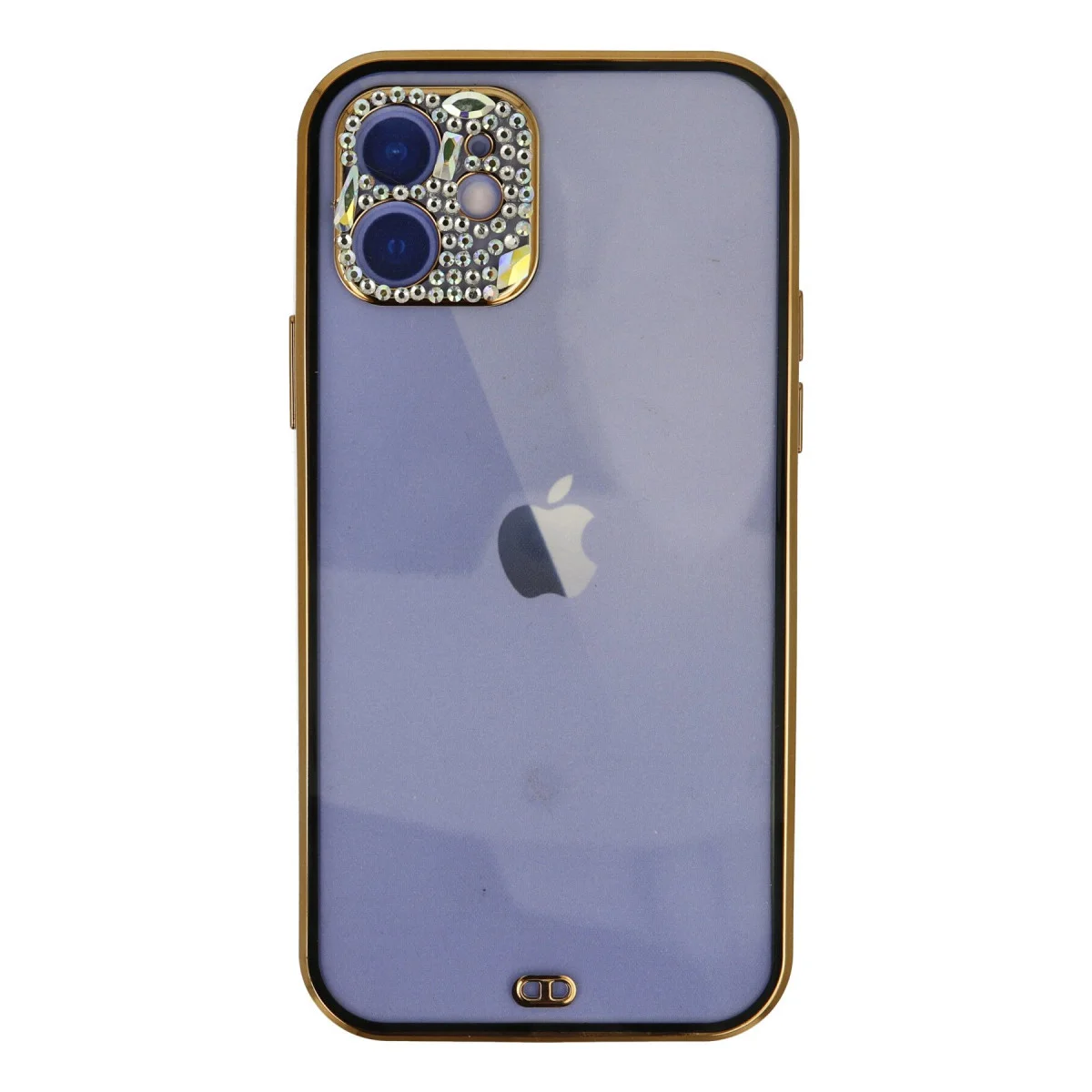 Northcity iPhone 12 Liva Taşlı Silikon Kılıf - Siyah ve Elden Kaymaz
