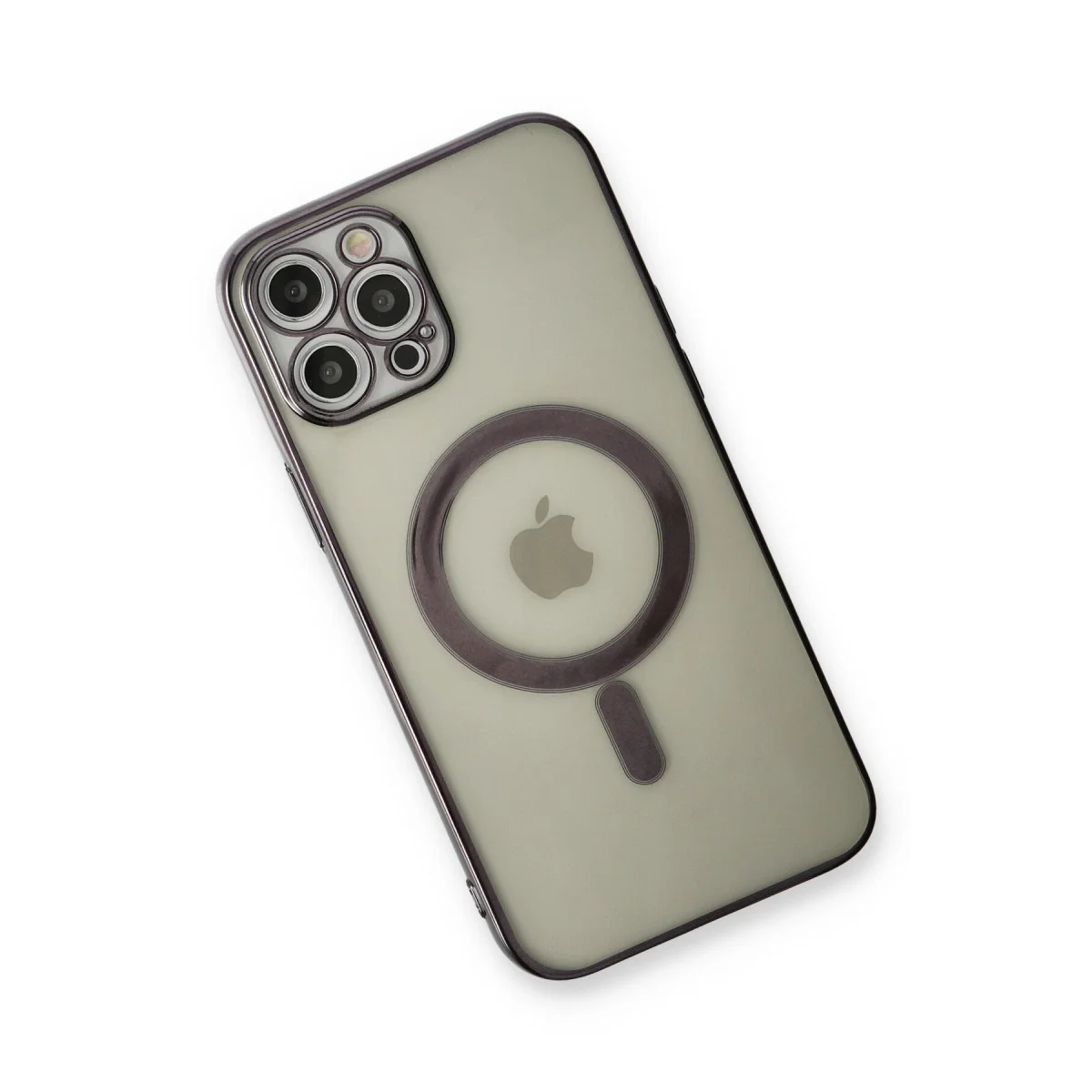 Northcity iPhone 12 Pro Magsafe Lazer Silikon Kılıf - Siyah