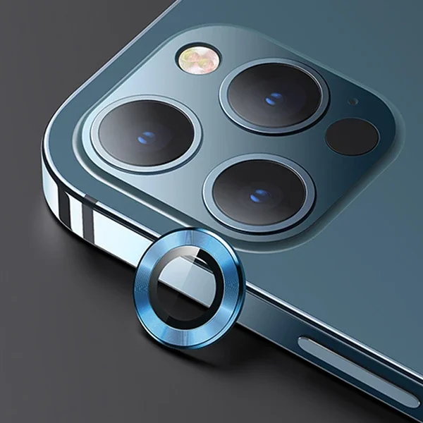iPhone 12 Pro Metal Çerçeveli Kamera Lens Koruyucu – Çizilmeye Karşı 3D Kalkan