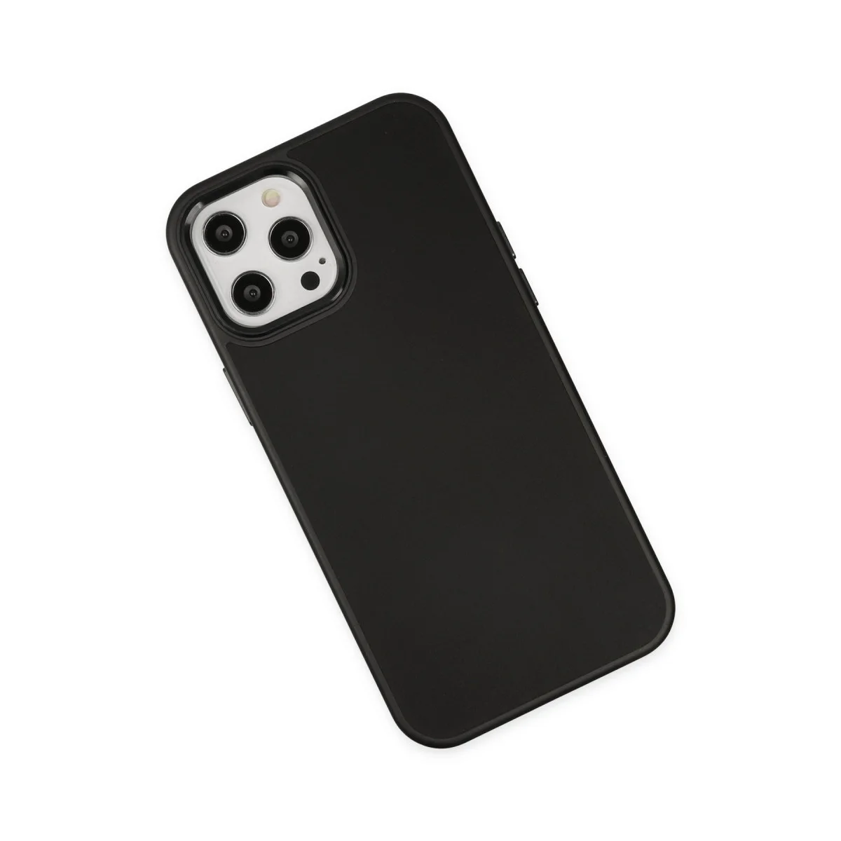 Northcity iPhone 12 Pro Max Kılıf Asya Deri Silikon - Siyah - Premium Koruma ve Şıklık