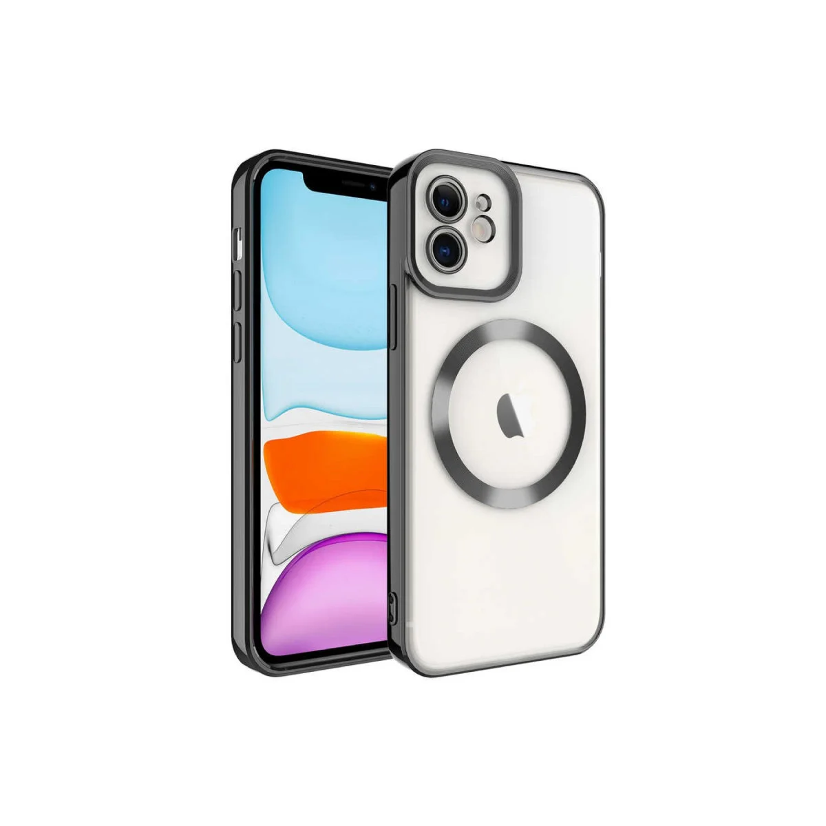 Northcity iPhone 12 Kross Magneticsafe Kapak - Siyah, Güçlü Manyetik Bağlantı ve Korumalı Kılıf