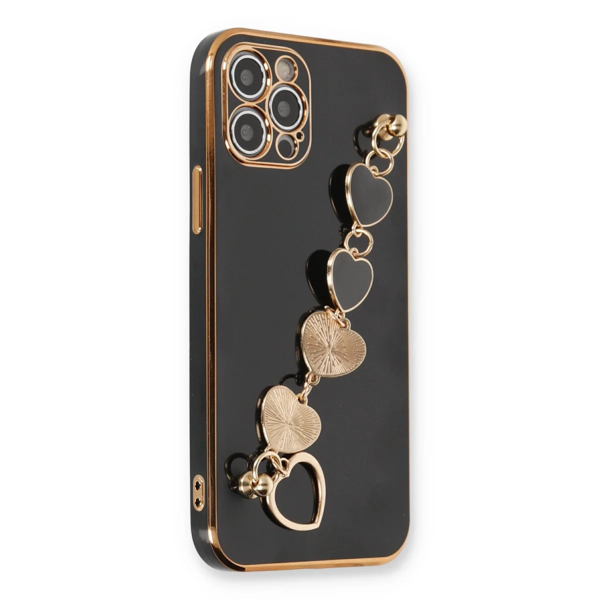 Northcity iPhone 12 Pro Silikon Kılıf - Siyah Esila Uyumlu Şık ve Güçlü Tutuş