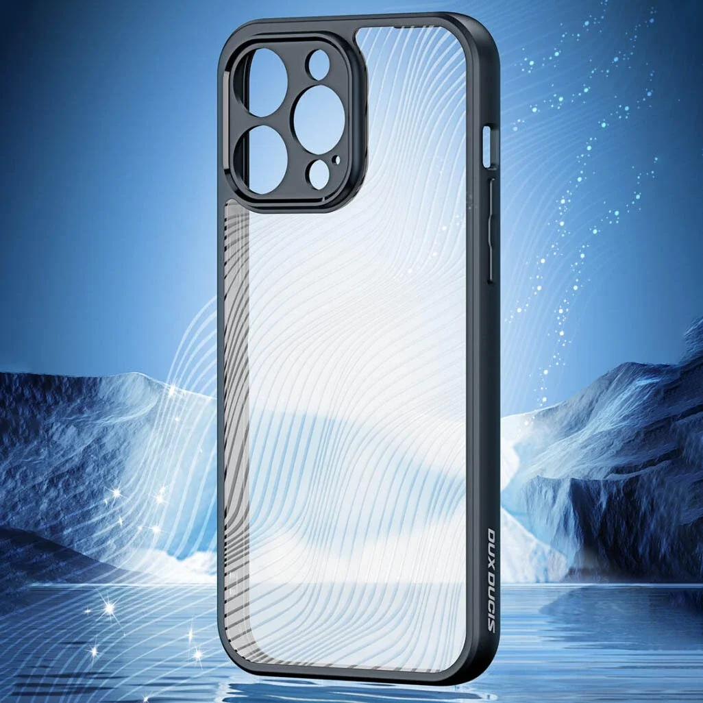iPhone 12 Pro Max Kılıfı Aimo Serisi Buzlu Sert PC-TPU Darbeye Dayanıklı