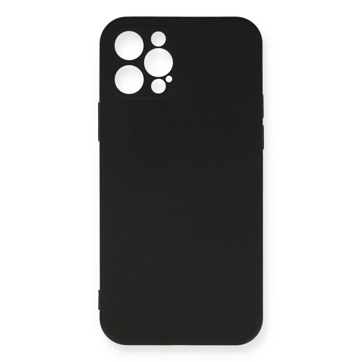 Northcity iPhone 12 Pro Max Kadife Silikon Kılıf - Siyah Nano İçi Ultra Şık Koruma