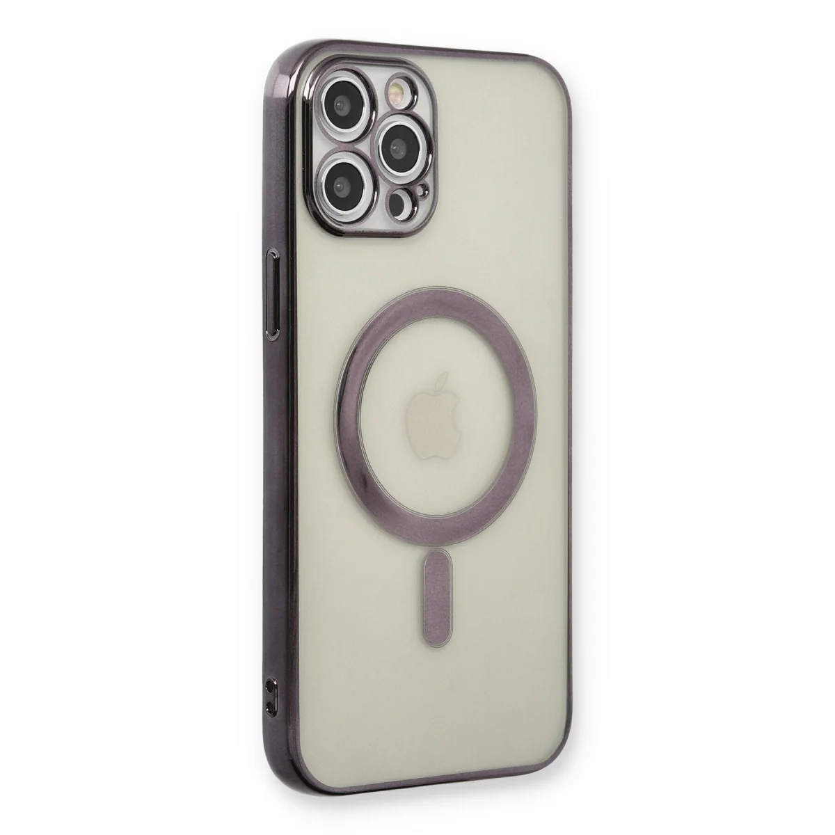 Northcity iPhone 12 Pro Magsafe Lazer Silikon Kılıf - Siyah