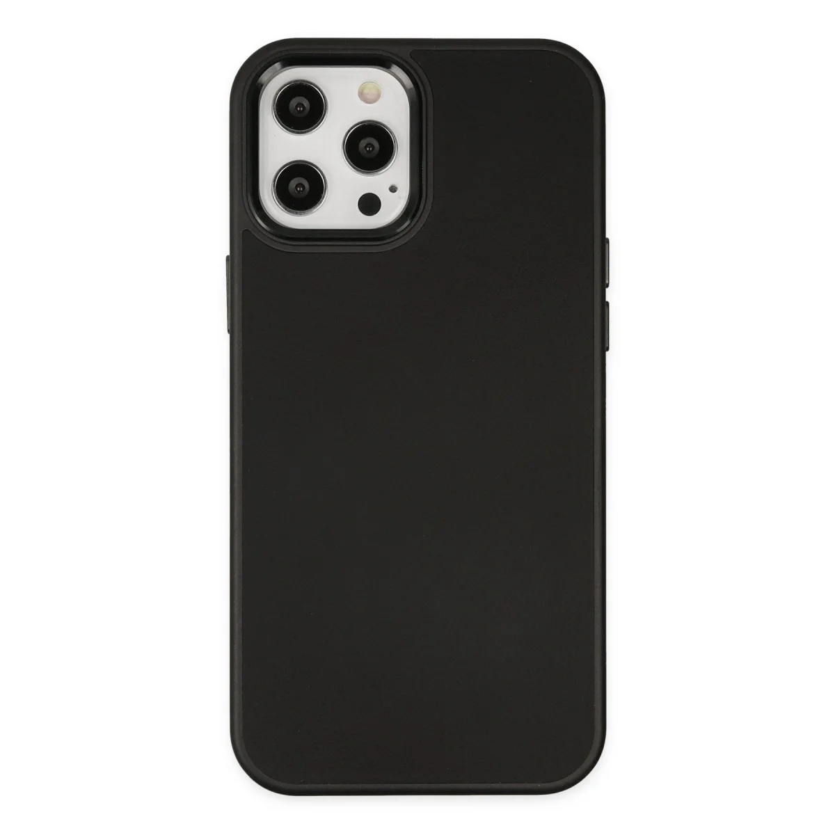 Northcity iPhone 12 Pro Max Kılıf Asya Deri Silikon - Siyah - Premium Koruma ve Şıklık