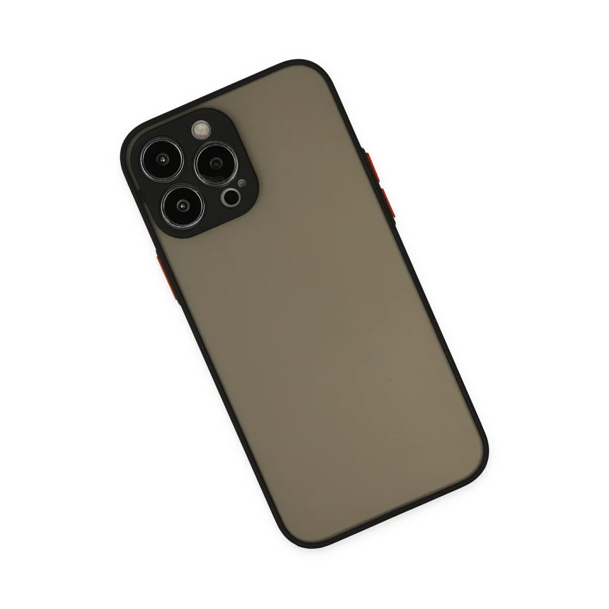 Northcity iPhone 13 Pro Montreal Silikon Kılıf - Siyah, Kamera Korumalı, Darbe Emici