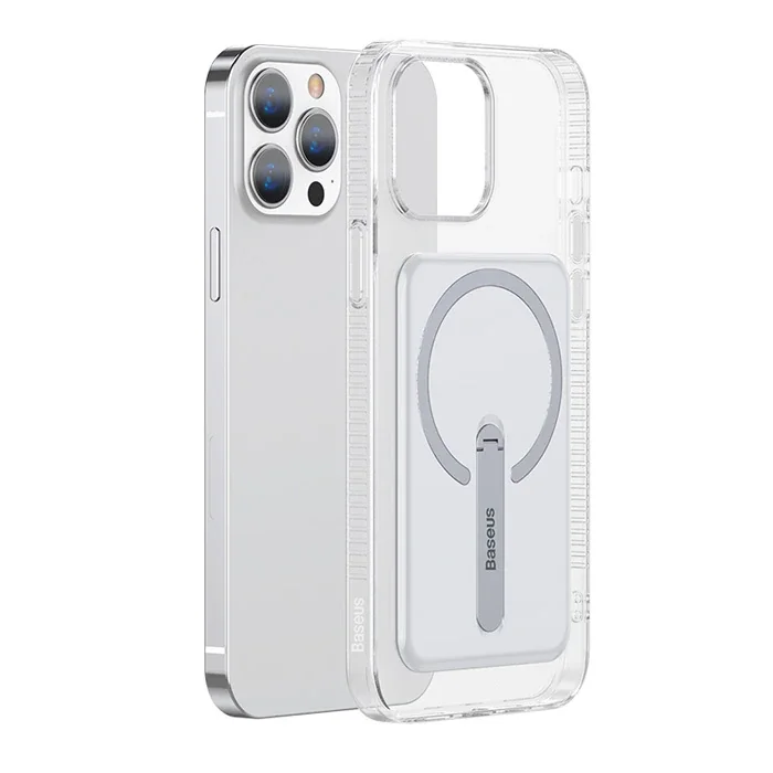 iPhone 13 Pro Max 6.7" Magsafe Silikon Kılıf - Manyetik Standlı Kablosuz Şarj Uyumlu
