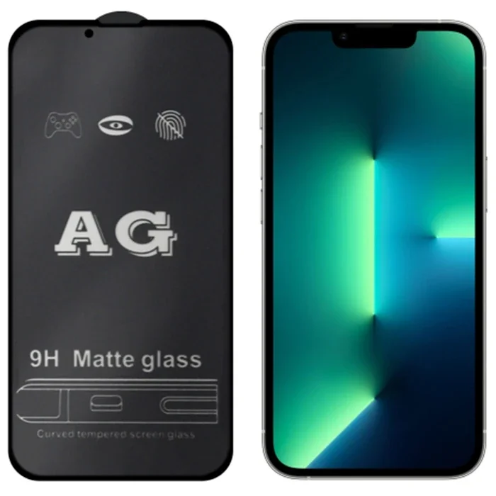 iPhone 13 Pro Max 6.7" Mat Full Glue Kırılmaz Cam Ekran Koruyucu