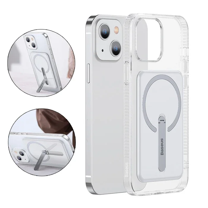 iPhone 13 Magsafe Kılıf - Manyetik Şarj Uyumlu Silikon Standlı Koruyucu