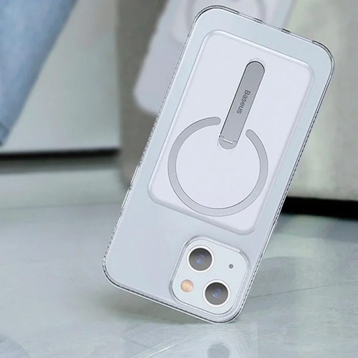 iPhone 13 Magsafe Kılıf - Manyetik Şarj Uyumlu Silikon Standlı Koruyucu
