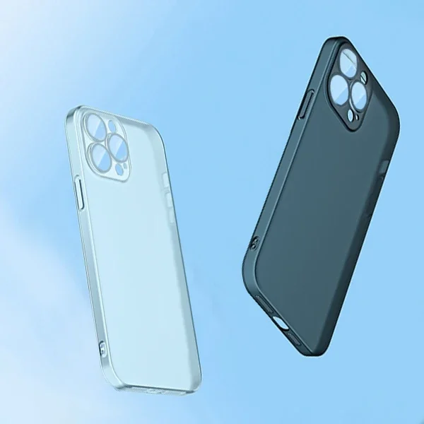 iPhone 13 Pro 6.1" Frosted Glass Şeffaf Kamera Korumalı Kılıf - Çizilmez ve Şık Tasarım