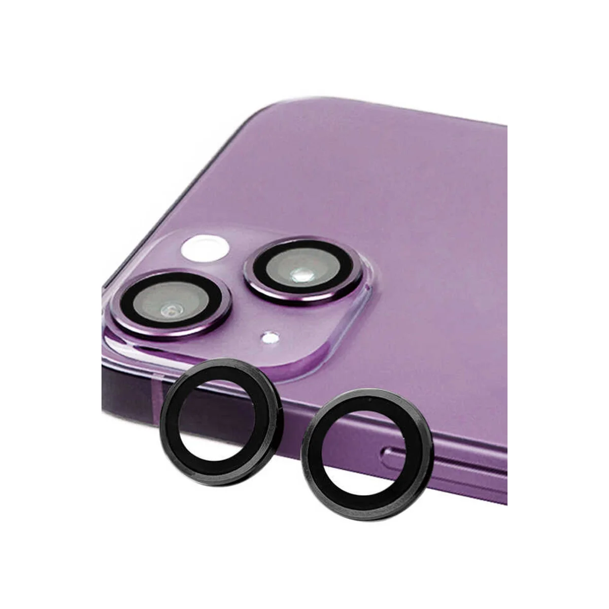 Northcity iPhone 13 Mini Raze Metal Kamera Lens - Siyah Tempered Cam ve AR Kaplamalı Korumalı Kılıf