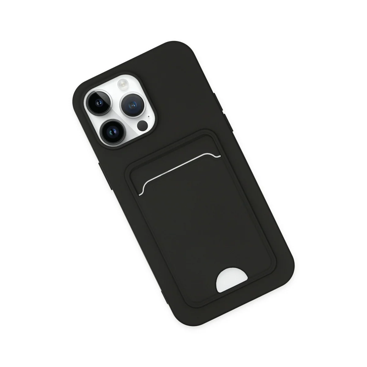 Northcity iPhone 14 Pro Kelvin Kartvizitli Silikon Kılıf - Siyah