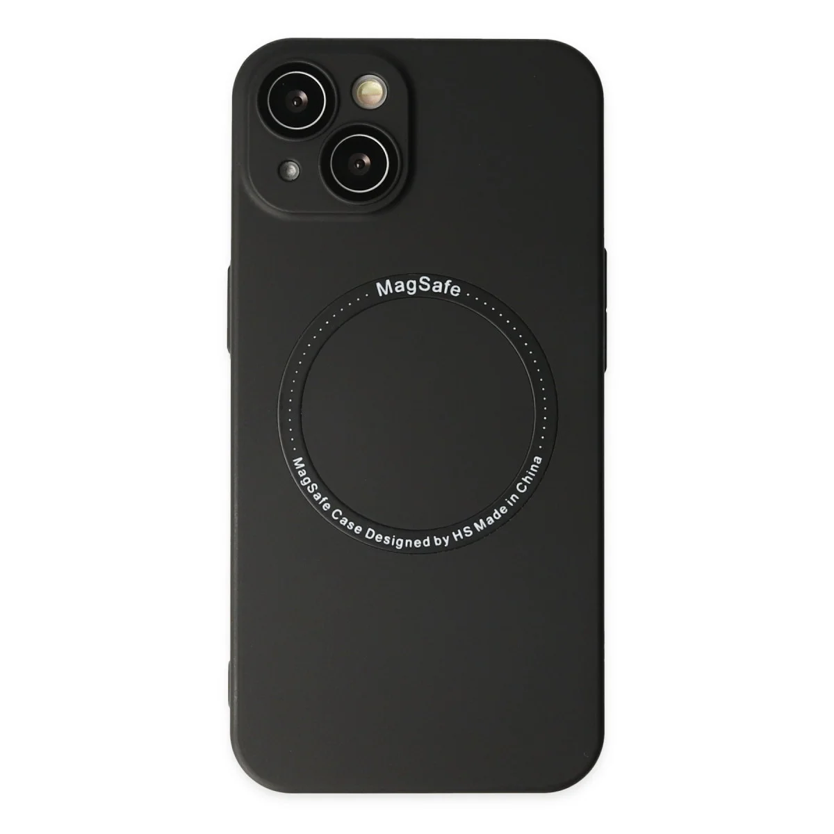 Northcity iPhone 14 Plus Magsafe Silikon Kılıf Siyah - Jack Magneticsafe Lens ve Tam Koruma
